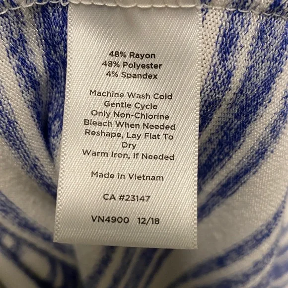 T by Talbots Striped Tie Back Maxi Dress EUC - Picture 7 of 7